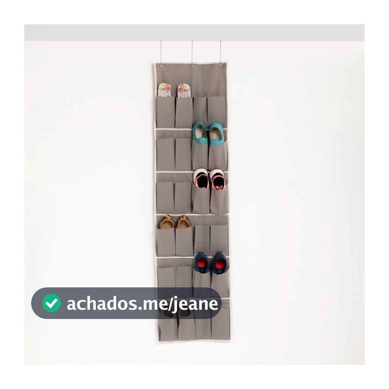 Sapateira Organiza Multiuso 10, 12, 16, 20, 24 Divisórias TNT Para Porta Flexível Dobrável Closet