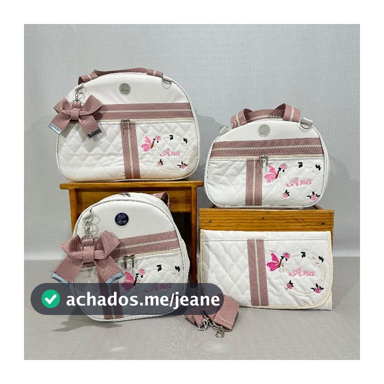 Conjunto circulo borboleta baby, kit de bolsas personalizadas encanto dinho baby, 4 e 5 peças.