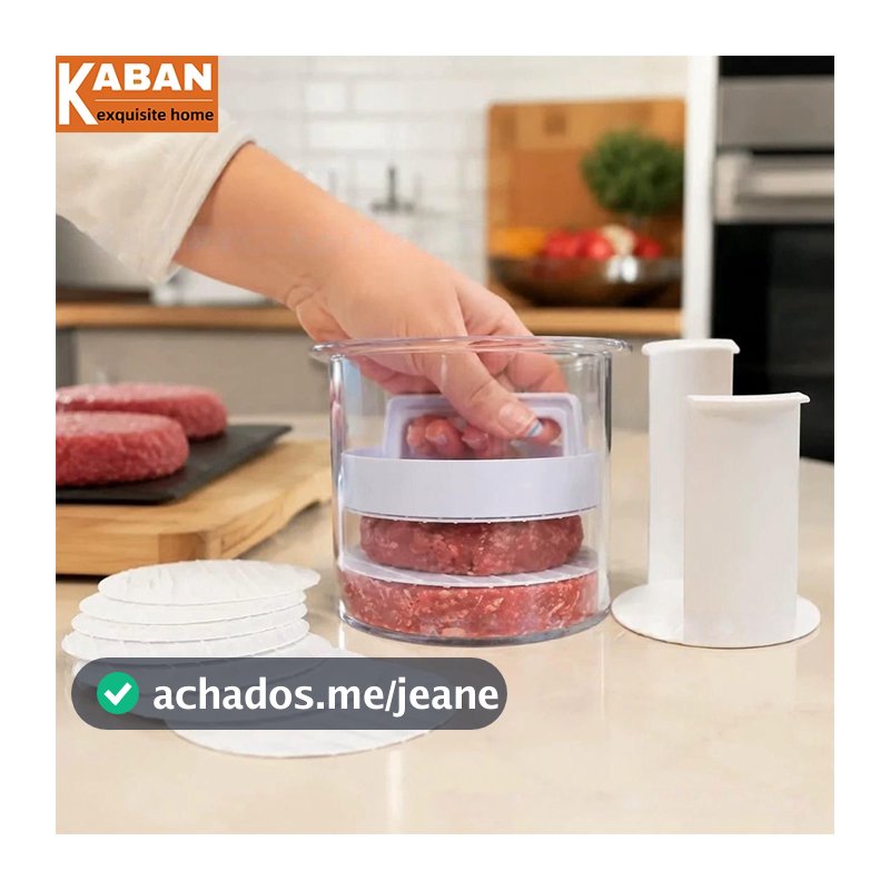Prensa De Hambúrguer Patty Maker Antiaderente Molde Imprensa & Loja Conjunto Base Antiderrapante Carne Arroz Bola Ferram