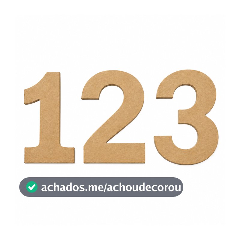 Números Decorativos Aleatórios De Pendurar Em MDF 9mm Para Decoração De Festas Cenário E Artesanato Cru