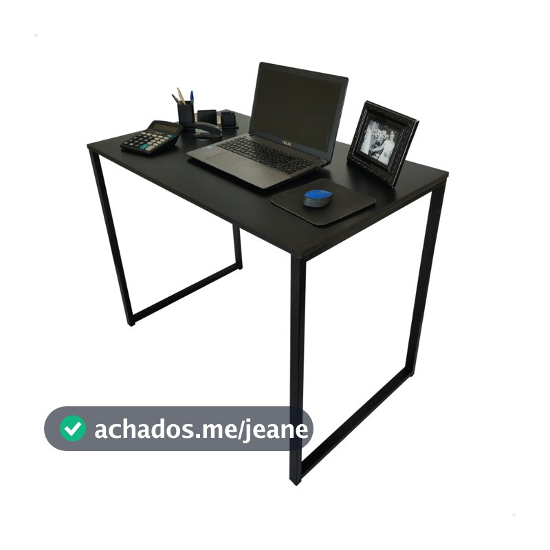 Escrivaninha Industrial Mesa Home Office 100x60cm Madeira Premium com Ferro Antioxidante Reforçado
