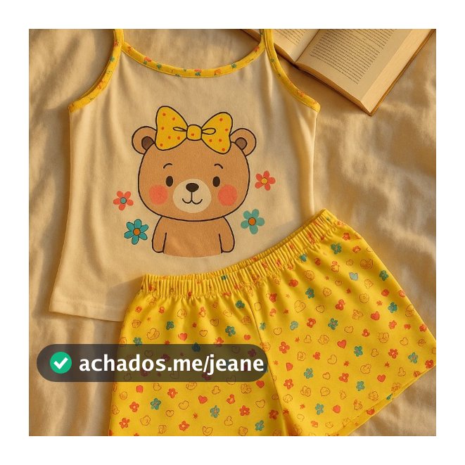 Baby Doll Malha Estampado Short Doll Alcinha Pijama Camiseta Cores Adulto