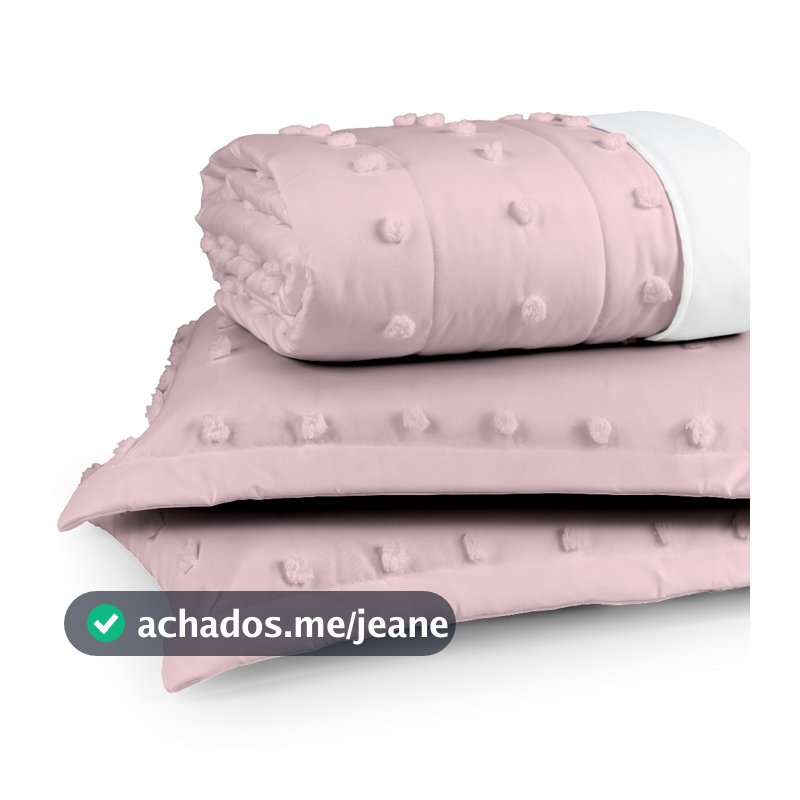 Cobre Leito Solteiro Casal Queen King Pompom 300 Fios Dupla Face 2 e 3 Peças