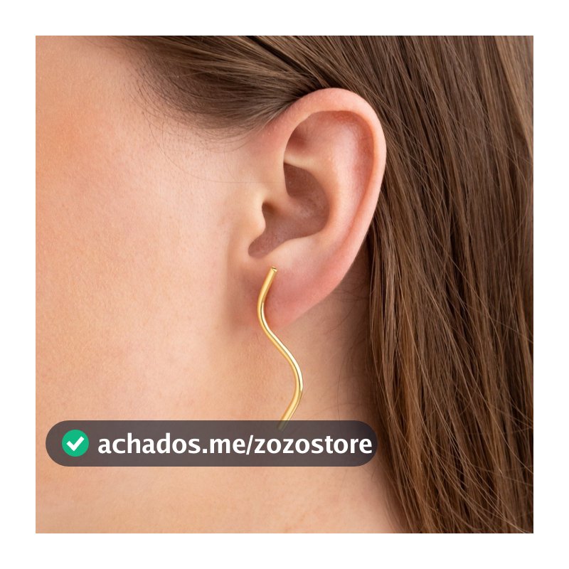 Brinco Feminino Dourado, Linha Elegante Semijoia Banhada a Ouro 18k, Delicado Uso Diário