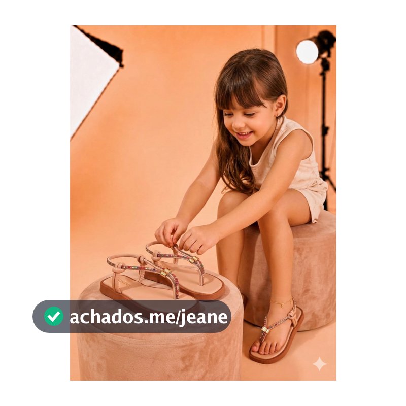 Sandália Infantil Menina Papete Feminina Promoção Confortável e Macia