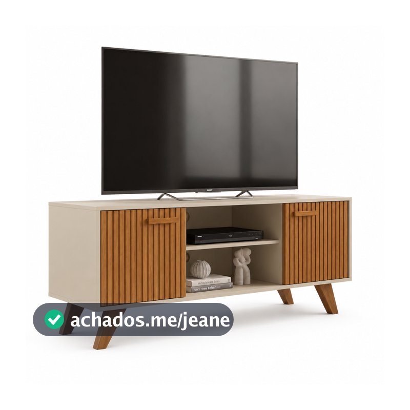 Rack Para Sala Estante para TV Moderno Com Prateleiras Rebeca de até 50 Polegadas