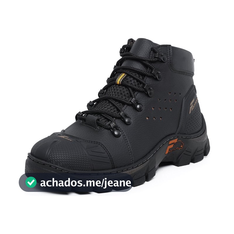 Bota Masculina Bico Pvc Coturno Trabalho Botina Segurança