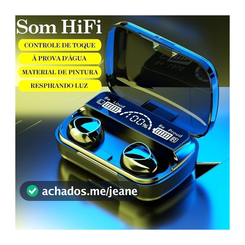Fone M10 De Ouvido bluetooth 5.3 Sem Fio tws Estéreo Com Pod Carregador Power Bank