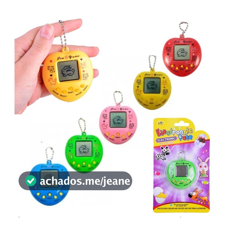 Kit c/ 37 Tamagochis Bichinho Virtual Brinquedo Interativo + Cordão