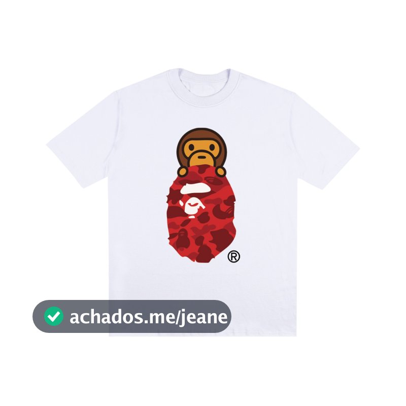 Camiseta Streetwear Milo Red Camo Estampada Camiseta Oversized Algodão