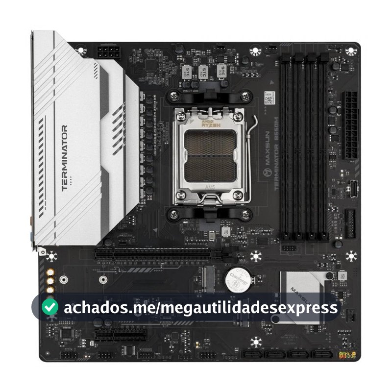 Placa Mãe Maxsun Terminator B650M, Chipset B650, AMD AM5, mATX, DDR5, MS-Terminator B650M