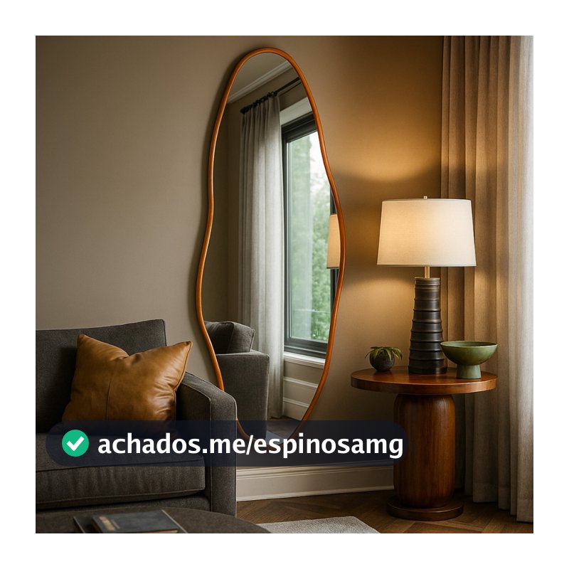 Espelho Grande Corpo Inteiro 70x160  Modelo Pedra Orgânico para Closet  Provador