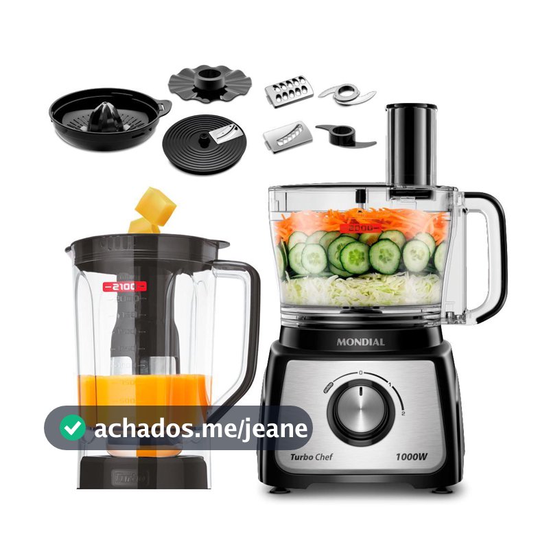 Multiprocessador Turbo Chef 9 em 1 Mondial Preto 1000W MPN-01-BF