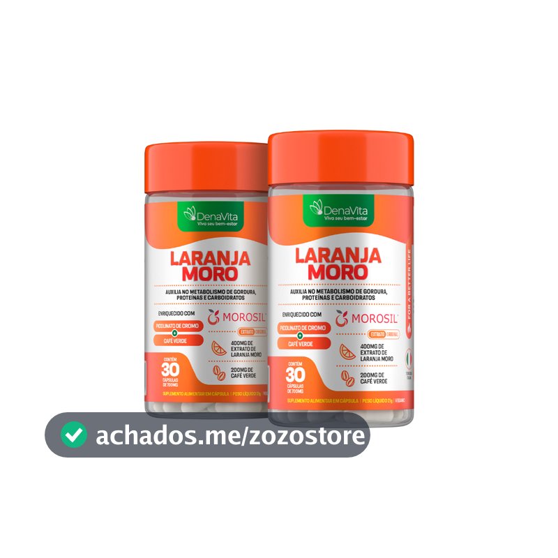 Kit 2x Extrato de Laranja Moro + Cromo + Café Verde 3x1 Com o Autêntico Morosil- Denavita