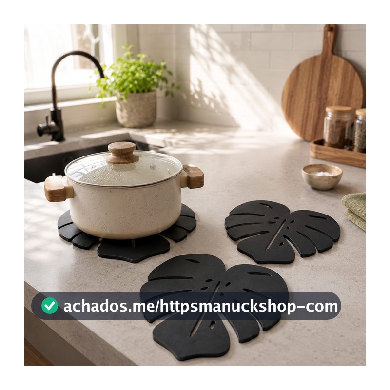 Kit Descansos De Panela De Madeira Impermeável Costela De Adão Panela Quente Diversas Cores - Envio Imediato