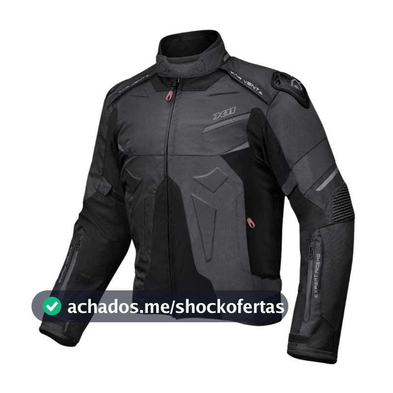 Jaqueta paraq Motociclista x11 Masculina modelo Evo 4 em tecido Impermeável e proteções removiveis