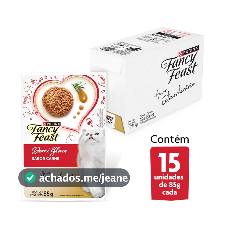 Fancy Feast Demi Glace Carne 85g - 15 unid.