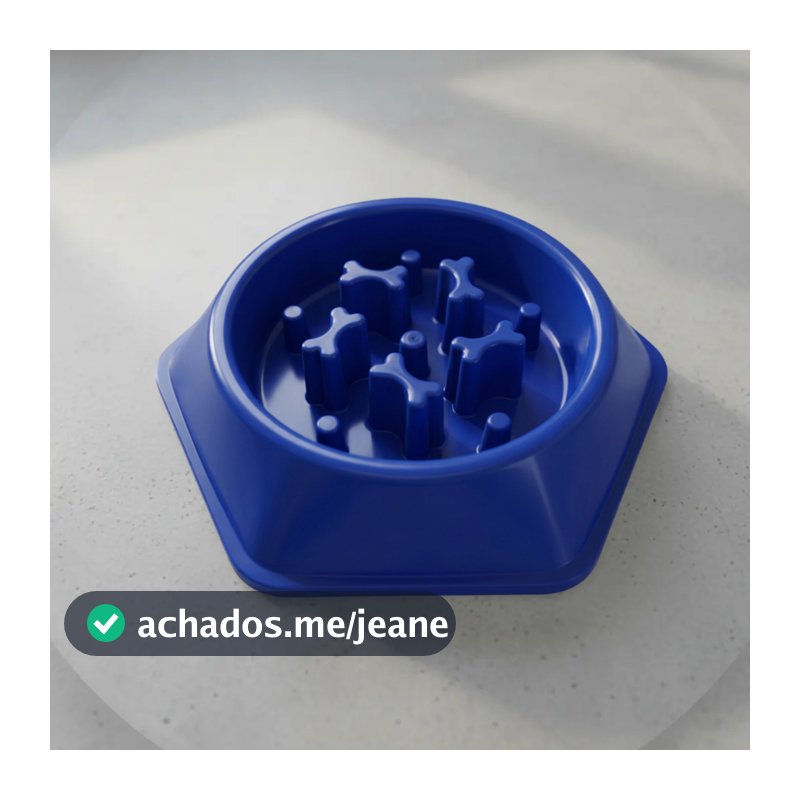 Comedouro Educativo Lento para Cães Interativo 600ml Vasilha Prato de Ração Cachorro Gato