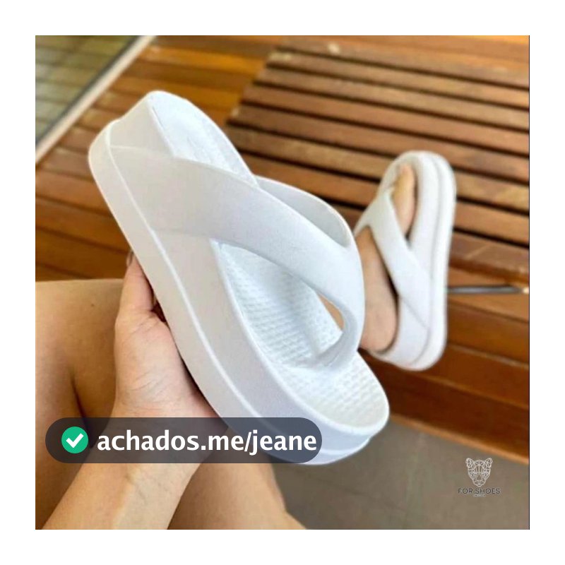 Flat Feminina Chinelo Plataforma Nuvem Conforto Sola Grossa Blogueira
