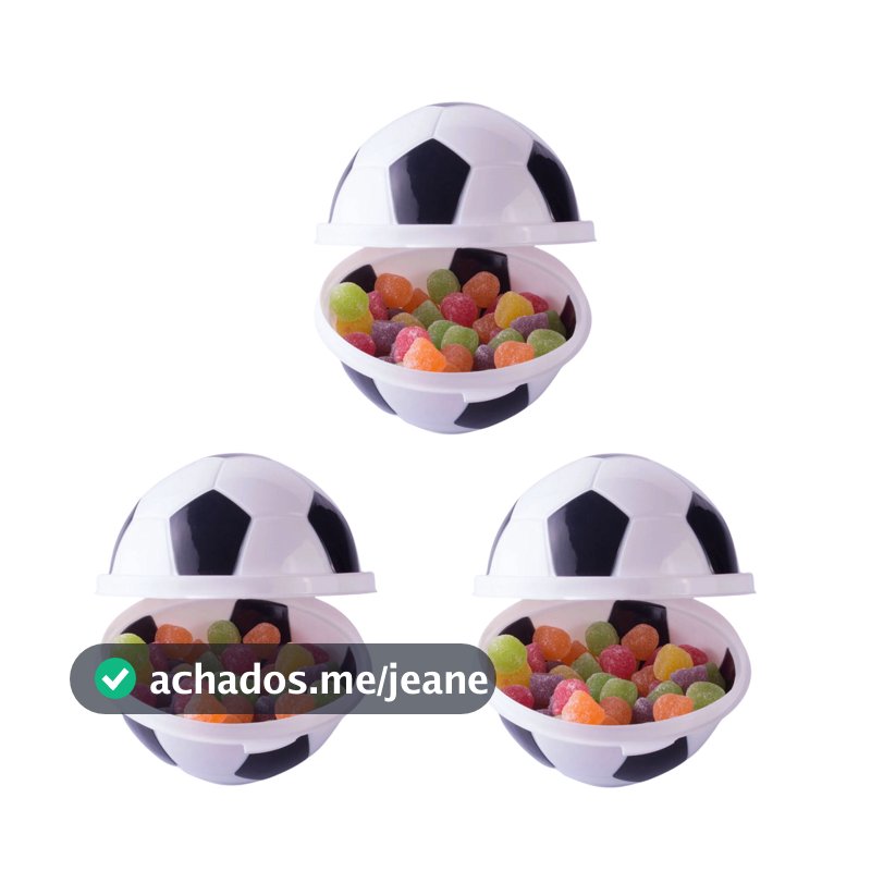 Lembrançinha Festa Infantil Pote Bola de Futebol Kit 30 unid