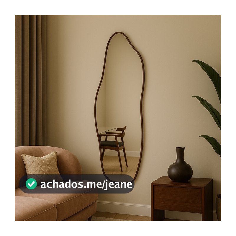 Espelhos Decorativos de Luxo em Couro Orgânico Quarto Corpo Inteiro Design Premium Sala Banheiro Polido Hall e Salão
