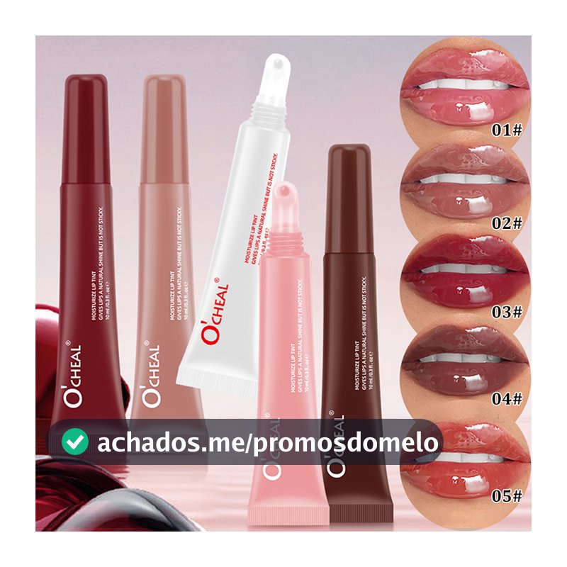 Batom Ocheal Water-Light Dudu : Brilho Espelhado , Óleo Labial Rico , Hidratante E Sem Manchas