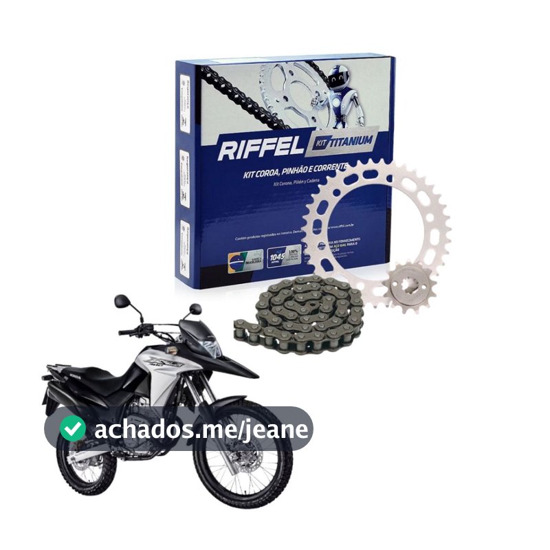 Kit Relação Tração Transmissão Honda Xre 300 2010 2011 2012 2013 a 2026 Original Riffel
