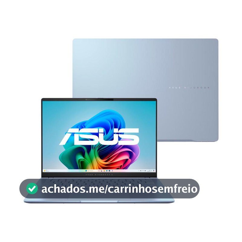 Notebook ASUS Vivobook S14 OLED S5406SA Intel Core Ultra 7 256V 16Gb Ram 512Gb SSD Win11 Home 14" FHD 120Hz Blue -PP218W