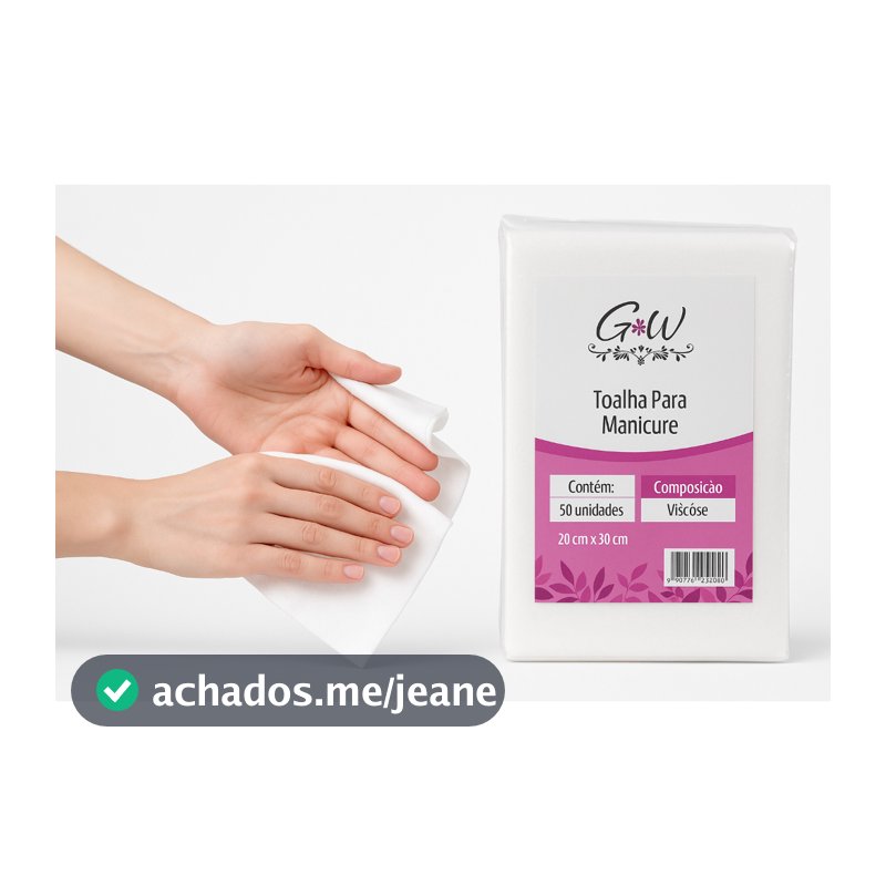 100 Toalhas Descartavel Manicure Pedicure