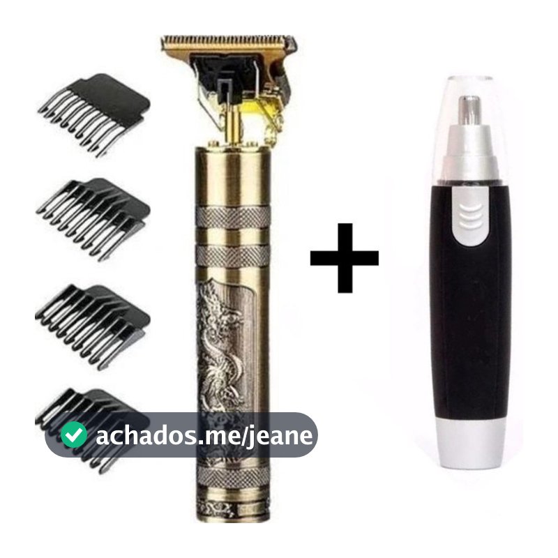 KIT cuidados masculinos - Barbeador e aparador de pelos Maquina cortar cabelo dragão