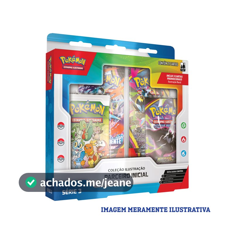 Box Coleção Ilustração Parceiro Inicial Série 3 - Pokémon TCG