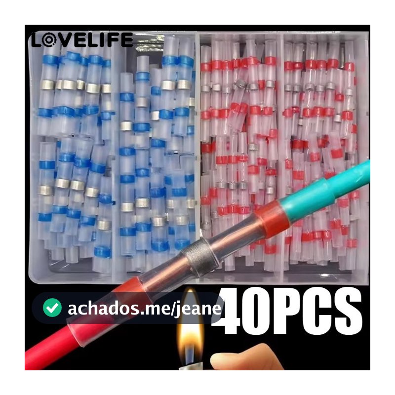 Conectores De Solda À Prova D'água De 10-40 Unidades-Tubo De Vedação-Conector De Fio Elétrico-Invólucro Termorretrátil-T