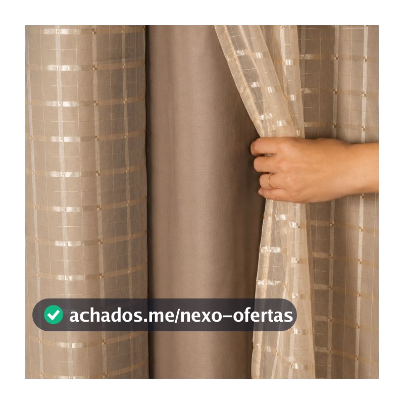 Cortina Blackout PVC Voil Xadrez 1,40 × 1,70 / 2,00 X 1,40