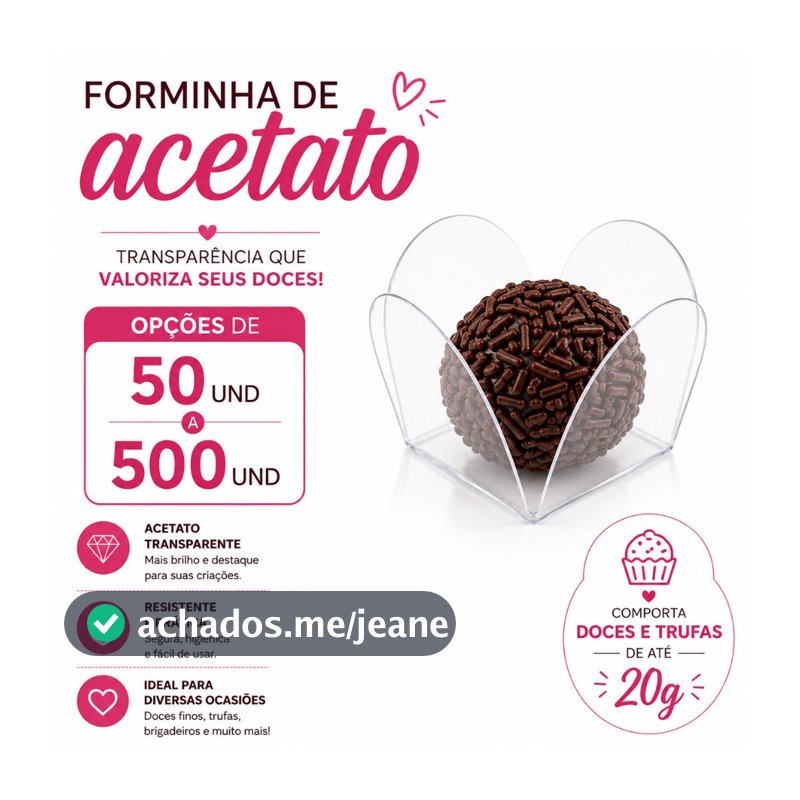 50500 FORMINHAS DE ACETATO BASE ABA REDONDA PARA DOCES FESTA ANIVERSÁRIO CASAMENTO  DEBUTANTE