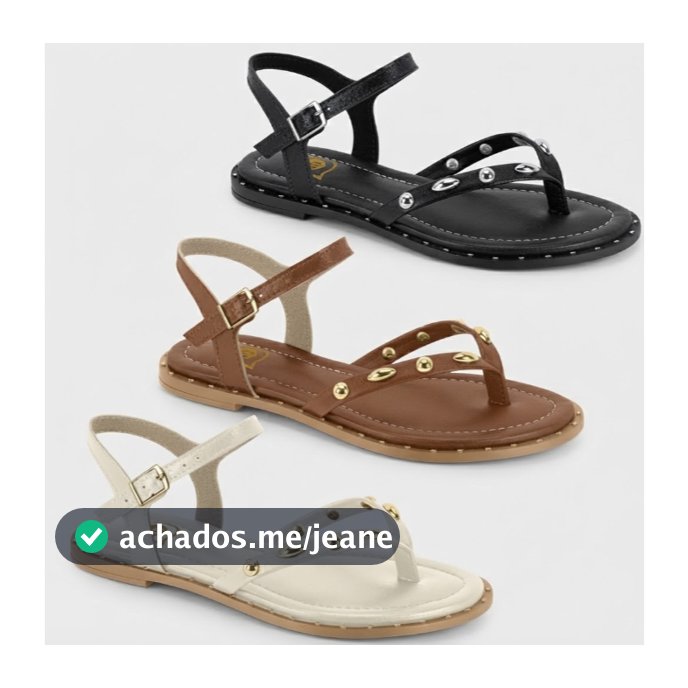 Sandália Infantil Molekinha Rasteira Menina Tachas Metalizadas Original