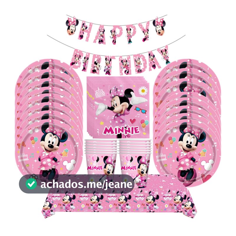 Minnie Mouse Decoração Festa De Aniversário Meninas Copos De Mesa Descartáveis Placas Baby Shower Party Suprimentos