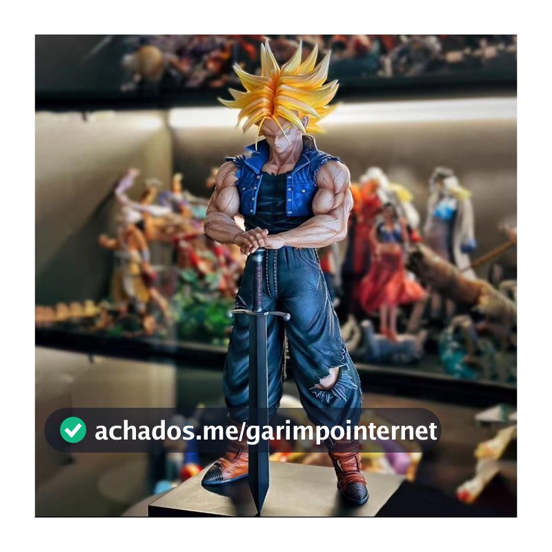 Action Figure Dragon Ball Trunks do Futuro Boneco Colecionável PVC 25cm Anime Decorativo