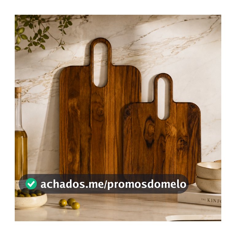 Kit Tábua de Corte Nobre - Decorar Servir Preparar e Ambientar Cozinha Pequena e Grande