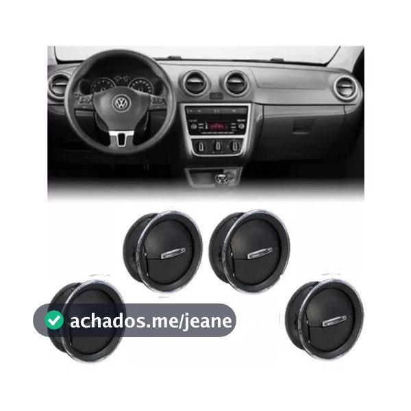 Kit 4 Difusores de Saida de Ar Gol Voyage G4 G5 G6 Botão Aro Cromado(Ap1282x4)