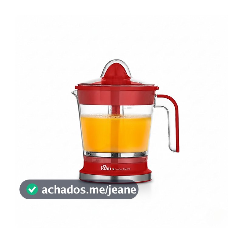 Espremedor Laranja Elétrico Kian 50W 1,2L 2 Cones Turbo Suco Frutas Espremedor Citrus Limão