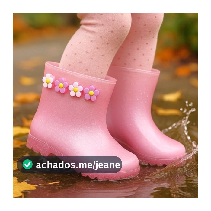 Galocha Infantil Menina Feminina Bota Criança Leve Confortável Maria Fiore