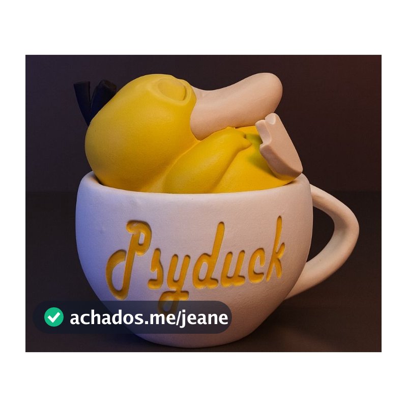 Psyduck na xícara - Decoração Geek colecionável