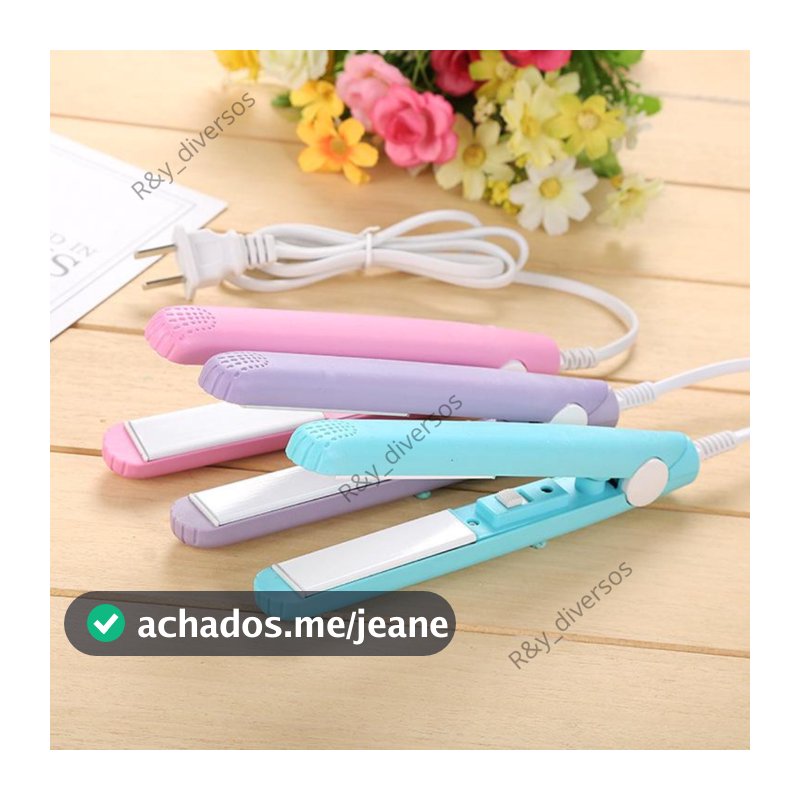Mini Chapinha Prancha De Cabelo Portátil Com Case Transporte Bivolt Estojo Entrega rápida