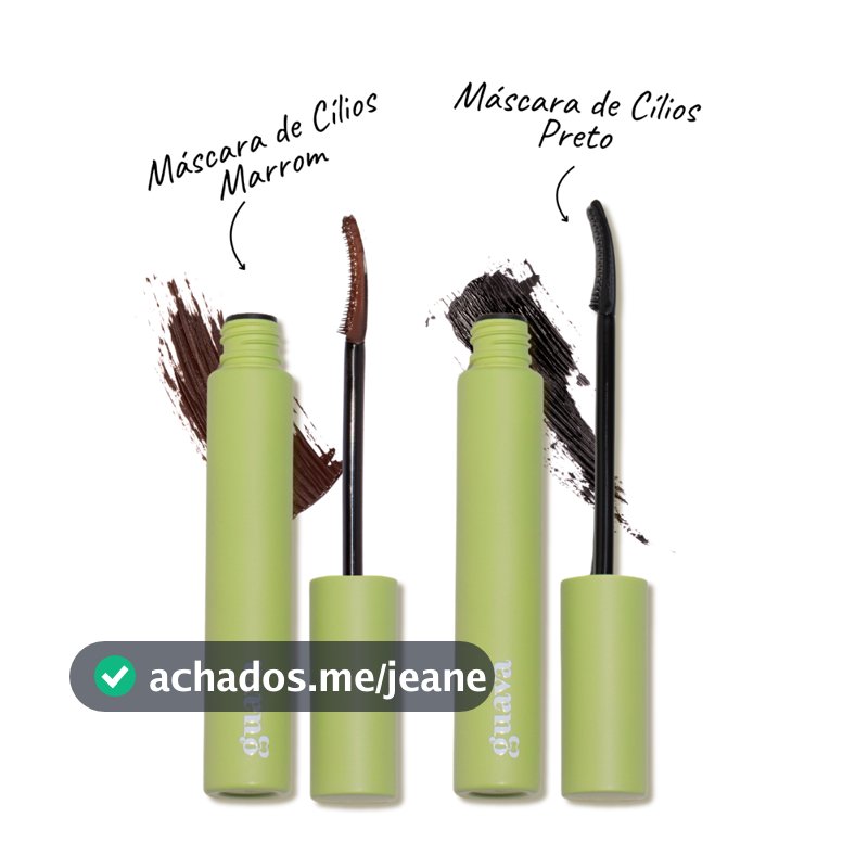 Kit Máscara de Cílios Marrom e Preto Curvada Alonga e Cuida - Guava