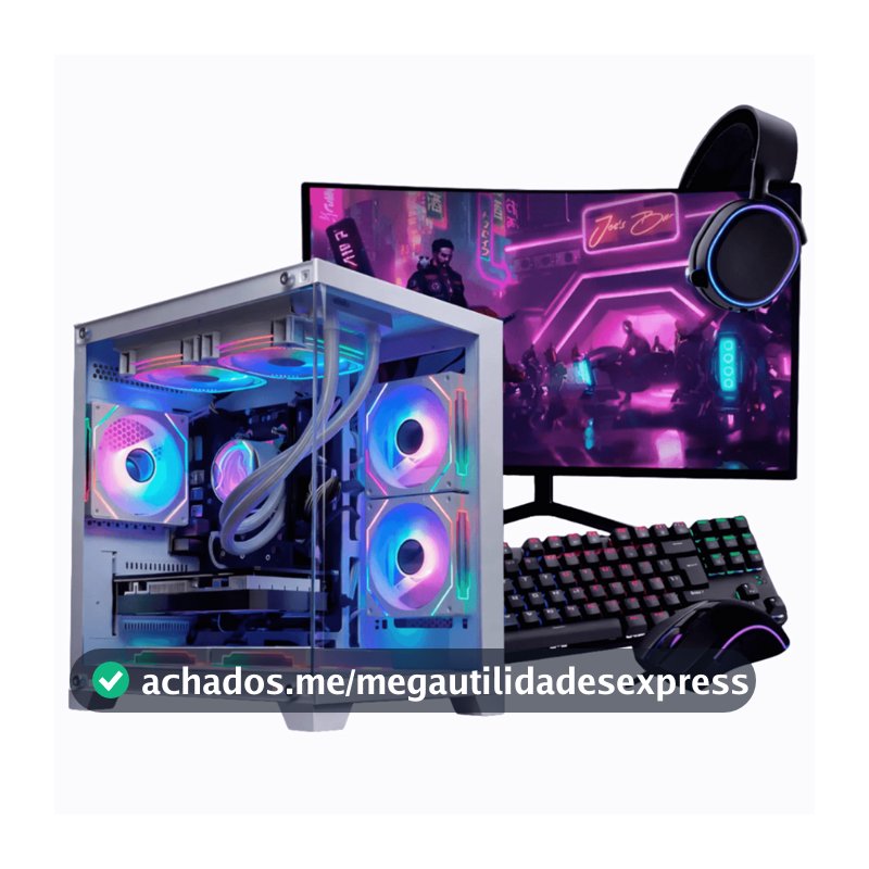 PC Gamer Completo Ryzen 5 5500, RX 7600, 16GB DDR4, SSD 500GB NVMe, 600W 80 Plus, PCITAL04-E