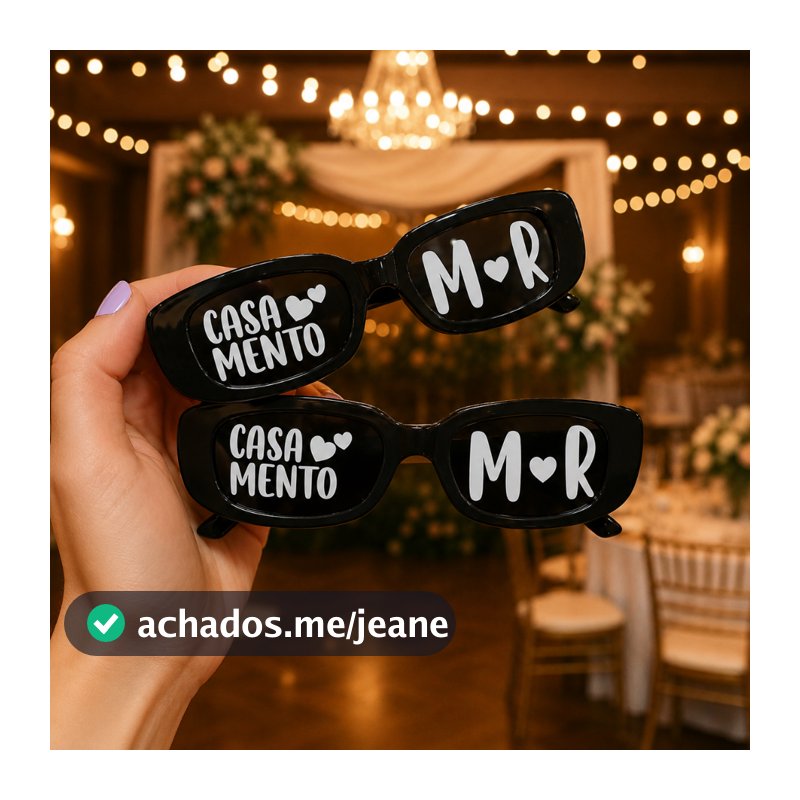 Kit 2 Óculos (PERSONALIZADO)  Casamento, Festa, noivado, pré-wedding