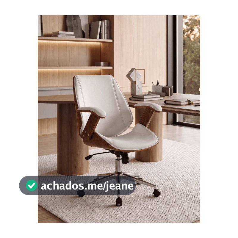 Cadeira de Escritório Ergonômica Giratória Fratini Kopenhagen lisboa Paris Diretor Branca