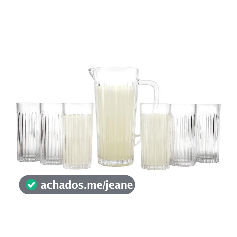 Jogo de Copos com Jarra de Vidro 7 Peças Haus Concept Filetto