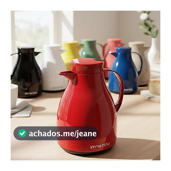 Garrafa Termica Paris Bule 500ml Unitermi Gatilho Ampola Vidro Cafe Cha Leite Mesa Cozinha Escritorio