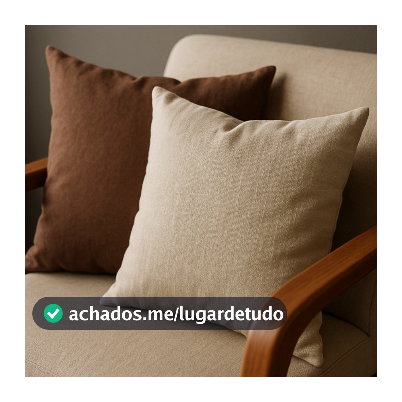 Kit 2 Capa De Almofada Linho Lisa 43x43cm Zíper Invisível Lavável Moderna Premium